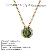 Stainless Steel 14K Gold Plated Fashion Diamond Geometric Rhinestones Necklace sku image 21