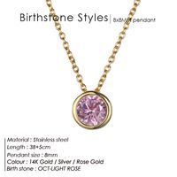 Stainless Steel 14K Gold Plated Fashion Diamond Geometric Rhinestones Necklace sku image 24