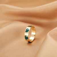 Wholesale Jewelry Fashion Heart Color Drop Oil Open Ring Nihaojewelry sku image 9