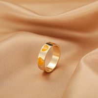 Wholesale Jewelry Fashion Heart Color Drop Oil Open Ring Nihaojewelry sku image 13