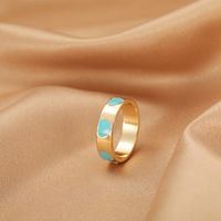 Wholesale Jewelry Fashion Heart Color Drop Oil Open Ring Nihaojewelry sku image 15