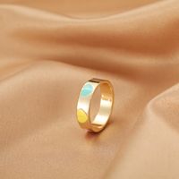 Wholesale Jewelry Fashion Heart Color Drop Oil Open Ring Nihaojewelry sku image 16