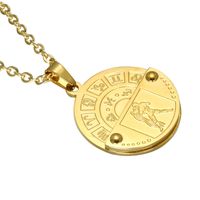 Nihaojewelry Wholesale Jewelry Twelve Constellation Medal Pendant Necklace sku image 3