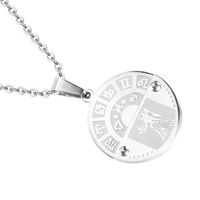 Nihaojewelry Stainless Steel Zodiac Pendant Necklace Jewelry Wholesale sku image 6
