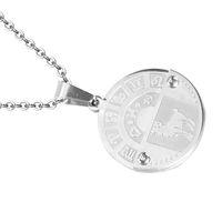 Nihaojewelry Stainless Steel Zodiac Pendant Necklace Jewelry Wholesale sku image 1