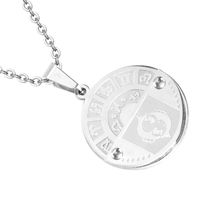 Nihaojewelry Stainless Steel Zodiac Pendant Necklace Jewelry Wholesale sku image 12