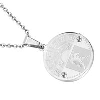 Nihaojewelry Stainless Steel Zodiac Pendant Necklace Jewelry Wholesale sku image 11