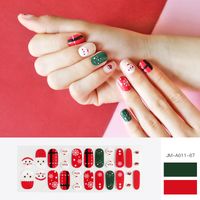 Wholesale Fashion Christmas Tree Hat Pattern Gel Nails Patches With Nail File 22 Pieces Set Nihaojewelry main image 3