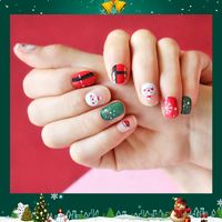 Wholesale Fashion Christmas Tree Hat Pattern Gel Nails Patches With Nail File 22 Pieces Set Nihaojewelry main image 5