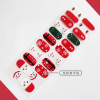 Wholesale Fashion Christmas Tree Hat Pattern Gel Nails Patches With Nail File 22 Pieces Set Nihaojewelry main image 6