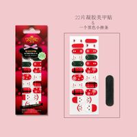 Wholesale Fashion Christmas Tree Hat Pattern Gel Nails Patches With Nail File 22 Pieces Set Nihaojewelry main image 7
