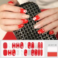 Wholesale Fashion Red Lucky Cat Pattern Gel Nails Patches With Nail File 22 Pieces Set Nihaojewelry main image 3