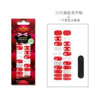 Wholesale Fashion Red Lucky Cat Pattern Gel Nails Patches With Nail File 22 Pieces Set Nihaojewelry main image 7