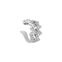 Wholesale Jewelry Diamond Wave Line Copper Ear Clip Nihaojewelry sku image 2