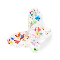 Ins New Acrylic Butterfly Ring 2021 Cute Fun Resin Ring European And American Retro Animal Bracelet For Women sku image 3