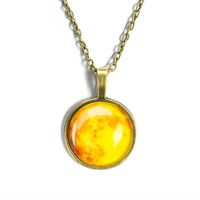 Nihaojewelry Universe Starry Sky Gem Luminous Pendant Necklace Wholesale Jewelry sku image 1
