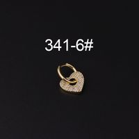 Ear Cartilage Rings & Studs Fashion Geometric Copper Plating Artificial Gemstones sku image 7