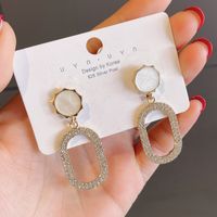 Nihaojewelry Simples Longues Boucles D&#39;oreilles En Diamant Géométrique Creux Bijoux En Gros sku image 1