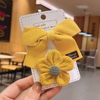 Wholesale Accessories Fabric Bowknot Flower Hairpin Set Nihaojewelry sku image 6