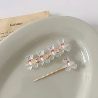 Wholesale Accessories Frosted Soft Candy Bear Hairpin Combination Nihaojewelry sku image 1
