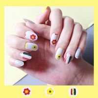 Wholesale Fashion Flower Painting Pattern Gel Nails Patches With Nail File 22 Pieces Set Nihaojewelry main image 5