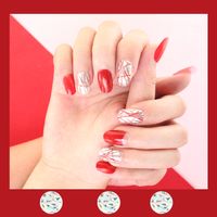 Wholesale Fashion Broken Diamond Pattern Gel Nails Patches With Nail File 22 Pieces Set Nihaojewelry main image 5