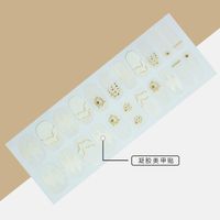 Wholesale Fashion Golden Geometric Pattern Gel Nails Patches With Nail File 22 Pieces Set Nihaojewelry main image 6