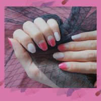 Wholesale Fashion Peach Color Nails Patches With Nail File 22 Pieces Set Nihaojewelry main image 5
