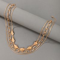 Nihaojewelry Jewelry Wholesale Bohemian Alloy Shell Multilayer Metal Chain Necklace main image 3