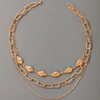 Nihaojewelry Jewelry Wholesale Bohemian Alloy Shell Multilayer Metal Chain Necklace main image 5