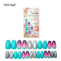 Wholesale Fashion Gradient Color Matte Nails Patches 24 Pieces Set Nihaojewelry main image 6