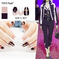 Wholesale Fashion Shield-shaped Pattern Nails Patches 24 Pieces Set Nihaojewelry sku image 1