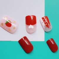 Wholesale Accessories Clashing Color Square 24 Pieces Fake Nails Nihaojewelry main image 6