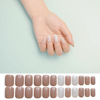 Wholesale Accessories Almond Color Plaid Nail Patches Nihaojewelry main image 5