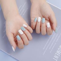 Nihaojewelry Square Head Short Jump Color Fake Nail Patch Wholesale Accessories main image 3