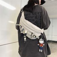 Japanese Harajuku Black Workwear Chest Bag Men's Korean Ins Retro Street Trendy Match Girl's Crossbody Bag Student Waist Bag main image 2