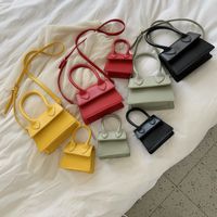 Small Pu Leather Vintage Style Square Bag main image 4