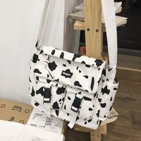 Wholesale Simple Zebra Pattern Messenger Canvas Bag Nihaojewelry sku image 2