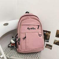 Wholesale Simple Large-capacity Solid Color Letter Embroidery Backpack Nihaojewelry sku image 5