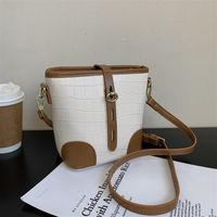 Nihaojewelry Fashion Texture Crocodile Pattern One-shoulder Messenger Bucket Bag Wholesale sku image 1
