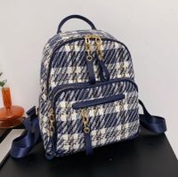 Nihaojewelry Fashion Plaid Zipper Backpack Wholesale sku image 1