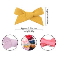 Nihaojewelry Simple Style Double-sided Woolen Cloth Bow Children's Hairpin Wholesale Jewelry main image 3