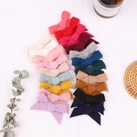 Nihaojewelry Simple Style Double-sided Woolen Cloth Bow Children's Hairpin Wholesale Jewelry main image 6