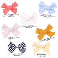 Nihaojewelry Simple Style Bow Fabric Children's Hairpin Set Accessories Wholesale main image 3