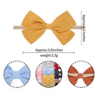 Nihaojewelry Cute Children's Cotton And Linen Fabric Bow Hair Band Wholesale Jewelry main image 3