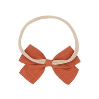 Nihaojewelry Cute Children's Cotton And Linen Fabric Bow Hair Band Wholesale Jewelry main image 4