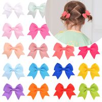 Nihaojewelry Simple Pure Color Children's Bow Hairpin Wholesale Jewelry main image 2