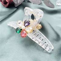 Japonais Et Coréen Capricieux Élégant Cheveux Clip Zircon Avec Diamant Fleur En Forme De Plaque En Épingle À Cheveux Épingle Poignée Tendance Fille Retour Tête Grip main image 3