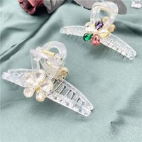 Japonais Et Coréen Capricieux Élégant Cheveux Clip Zircon Avec Diamant Fleur En Forme De Plaque En Épingle À Cheveux Épingle Poignée Tendance Fille Retour Tête Grip main image 6