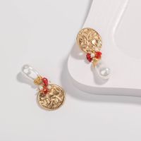 Nihaojewelry Mode Poney Rond Imitation Perle Boucles D&#39;oreilles Bijoux En Gros main image 5